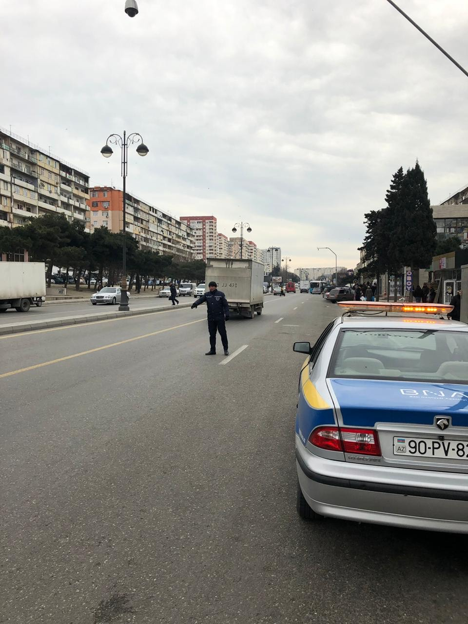 450 avtobusun intervalına təsir edən parklanma aradan qaldırıldı - FOTO